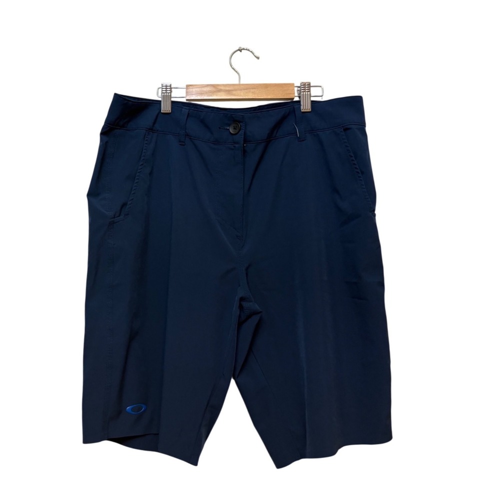 Oakley Performance Fit Mens Navy Blue Golf Athletic Shorts Size 36